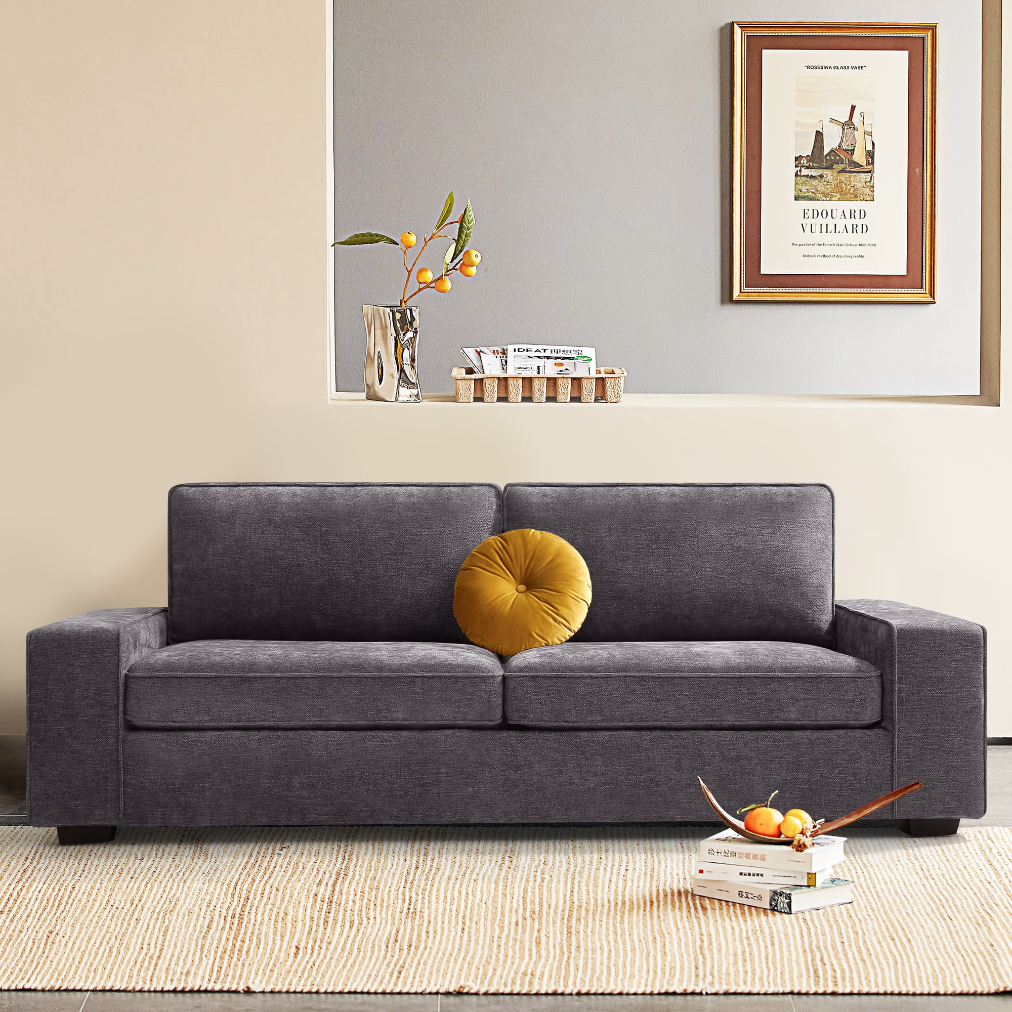COHOME 88.58" Modern Sofas Couches for Living Room, Deep Seat Sofa with