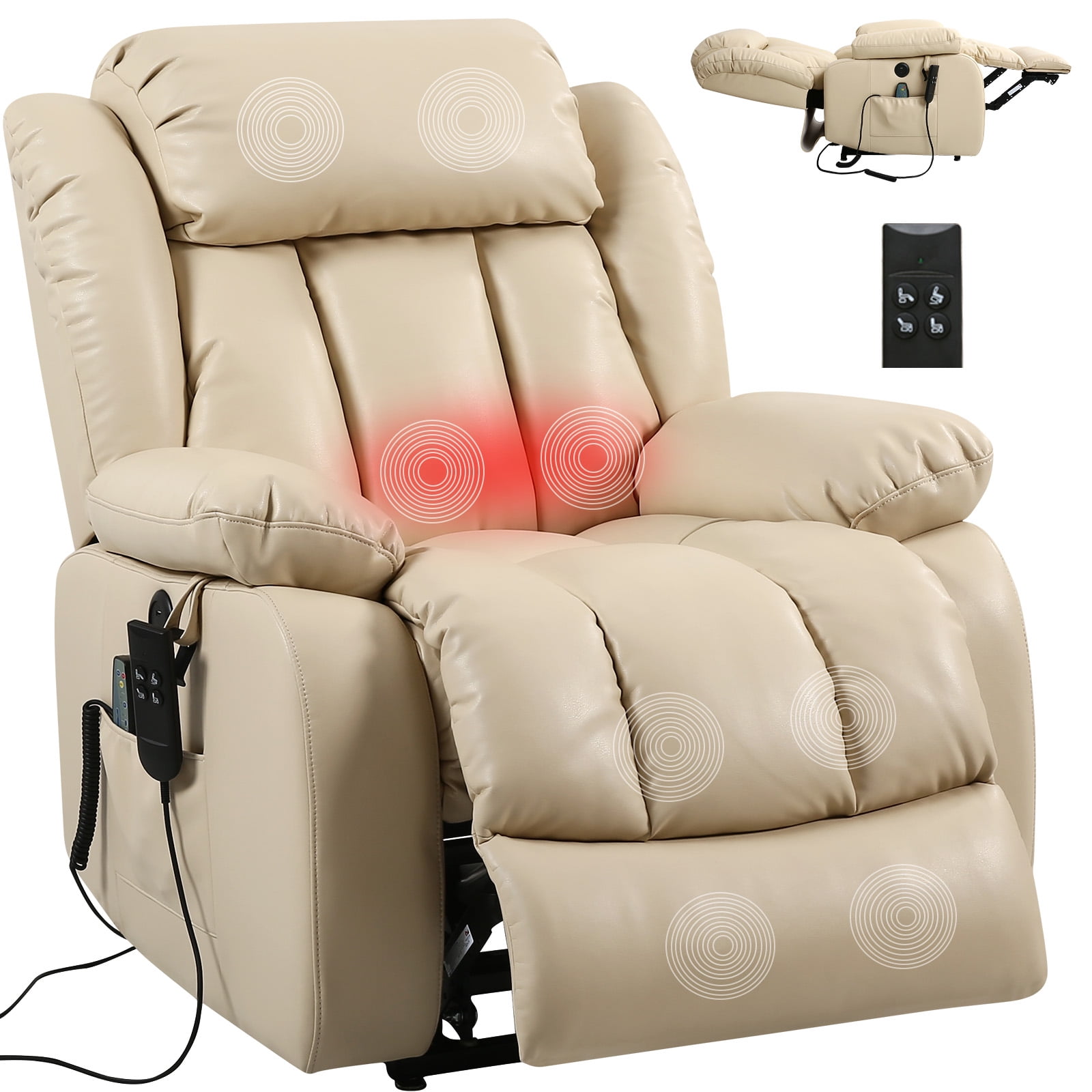 COHOME Dual Motor Large Power Lift Recliner Chair Recliners for Elderly