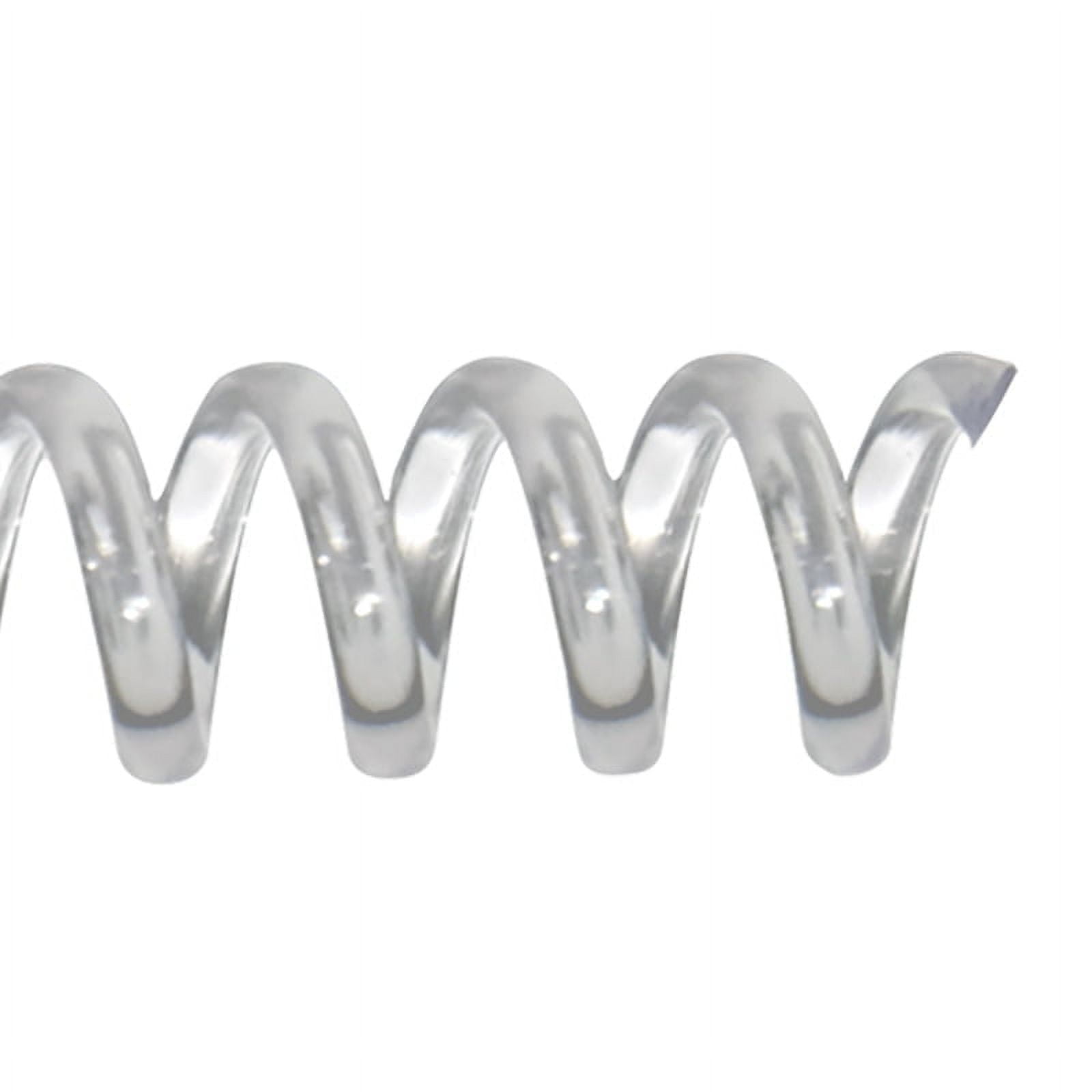 COIL06-CL - TruBind Binding Spines - Plastic Spiral Coils - 6mm (1/4 inch) x 12in - 4 to 1 Pitch - Clear - 100/Bx