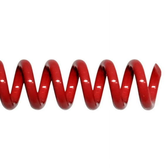 COIL07-RD - TruBind Binding Spines - Plastic Spiral Coils - 7mm (9/32 inch) x 12in - 4 to 1 Pitch - Red - 100/Bx