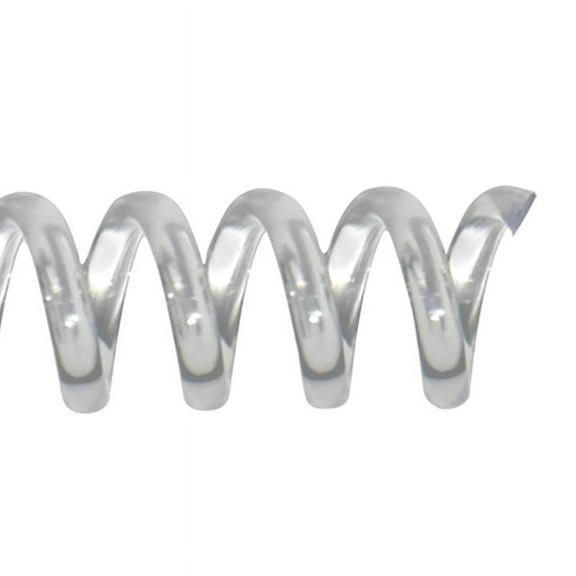 COIL12-CL - TruBind Binding Spines - Plastic Spiral Coils - 12mm (15/32 inch) x 12in - 4 to 1 Pitch - Clear - 100/Bx