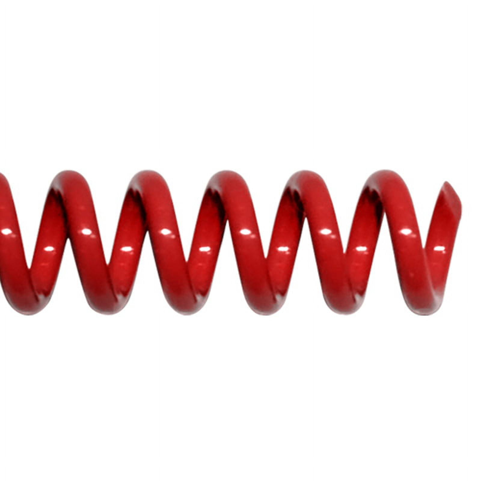 COIL13-RD - TruBind Binding Spines - Plastic Spiral Coils - 13mm (1/2 inch) x 12in - 4 to 1 Pitch - Red - 100/Bx