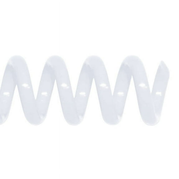 COIL23-WH - TruBind Binding Spines - Plastic Spiral Coils - 23mm (15/16inch) x 12in - 4 to 1 Pitch - White - 50/Bx