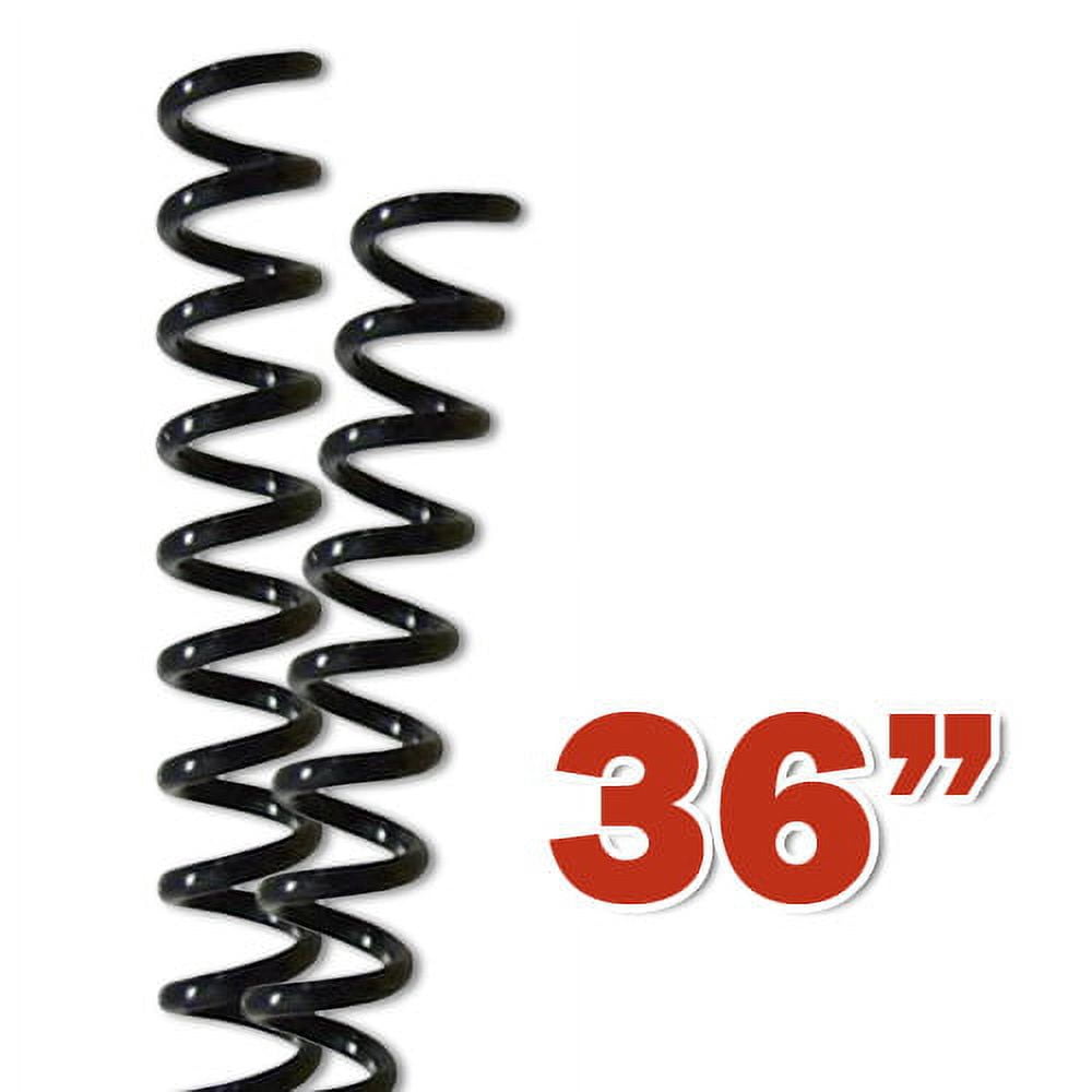 COIL36-10BK - TruBind Binding Spines - Plastic Spiral Coils - 10mm (3/8 inch) x 36in Length - 4 to 1 Pitch - Black - 100/Bx