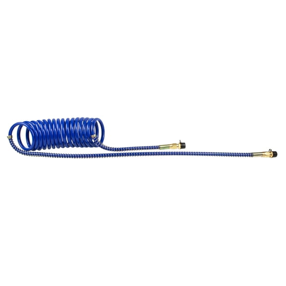 COILED AIR HOSE 40" LEAD BLUE