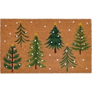 Holiday Time Winter Tree Coir Fiber Doormat 18"x30"