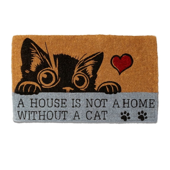 COIRCRAFT FIBER MATS CAT PRINTED 18 INCH X 30 INCH NATURAL COLOUR