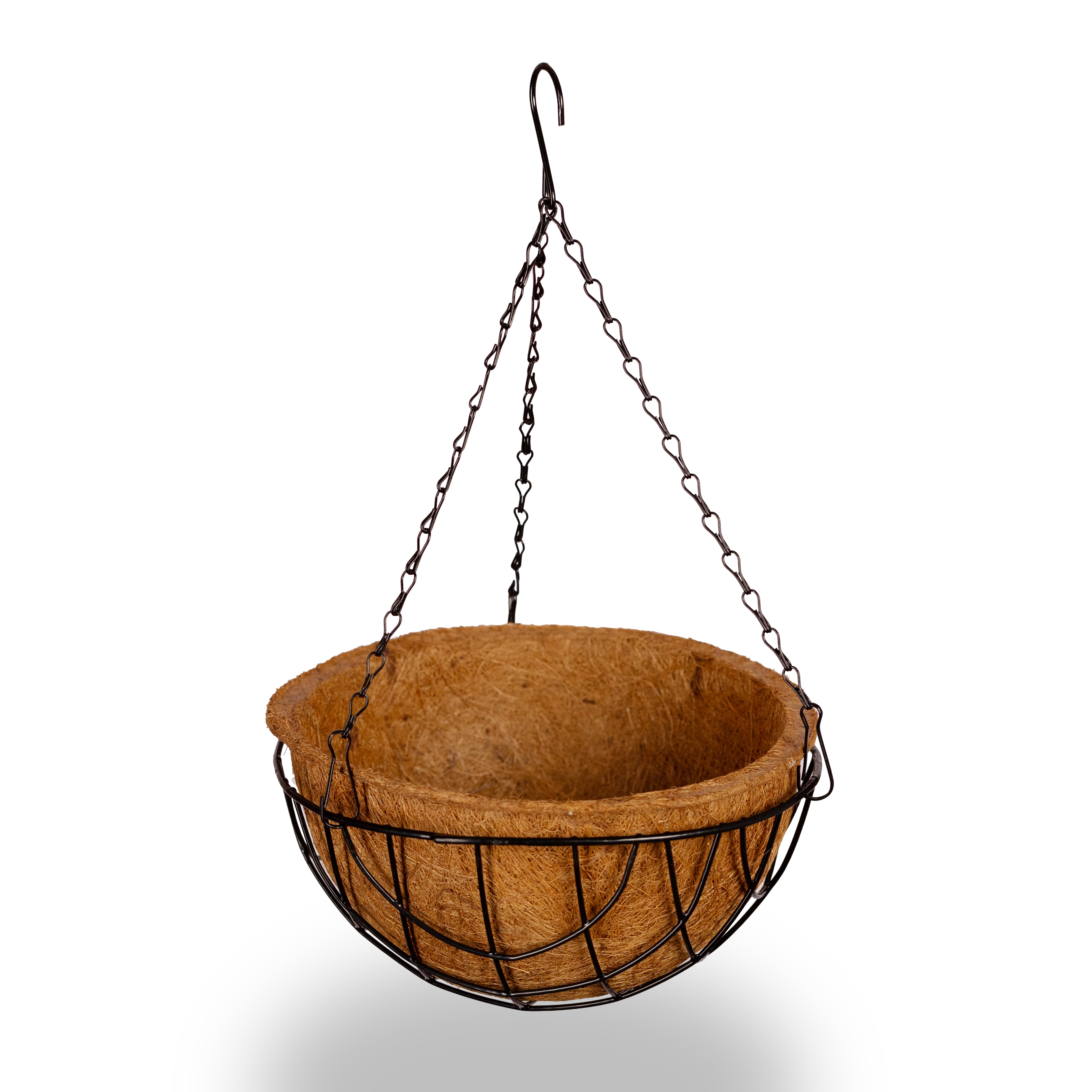 COIRCRAFT HANGING COCO PLANTERS WITH LINERS NATURAL COLOUR 12 INCH