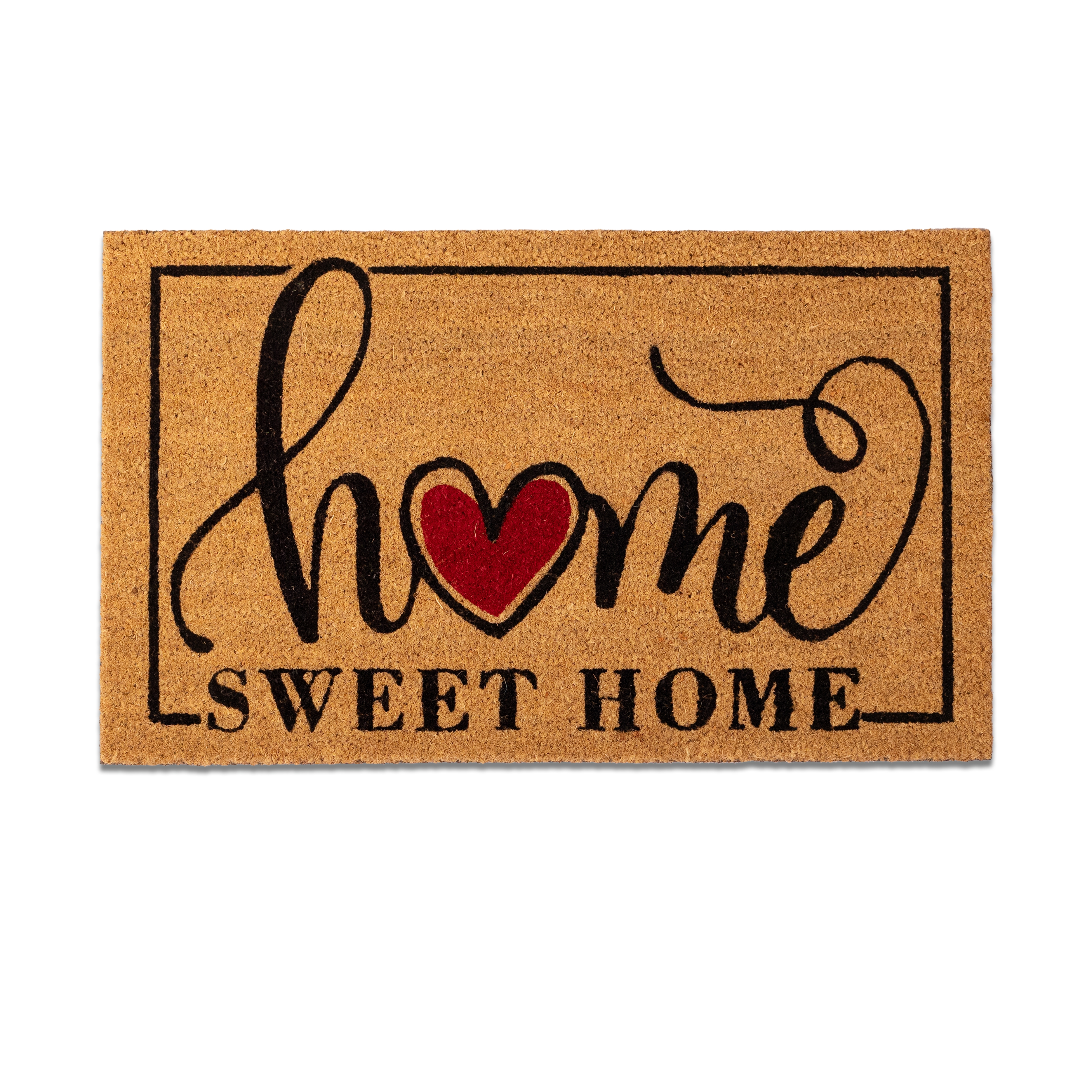 COIRCRAFT PVC BACKED COIR HOME DOORMATS 18 INCH X 30 INCHNATURAL BLACK