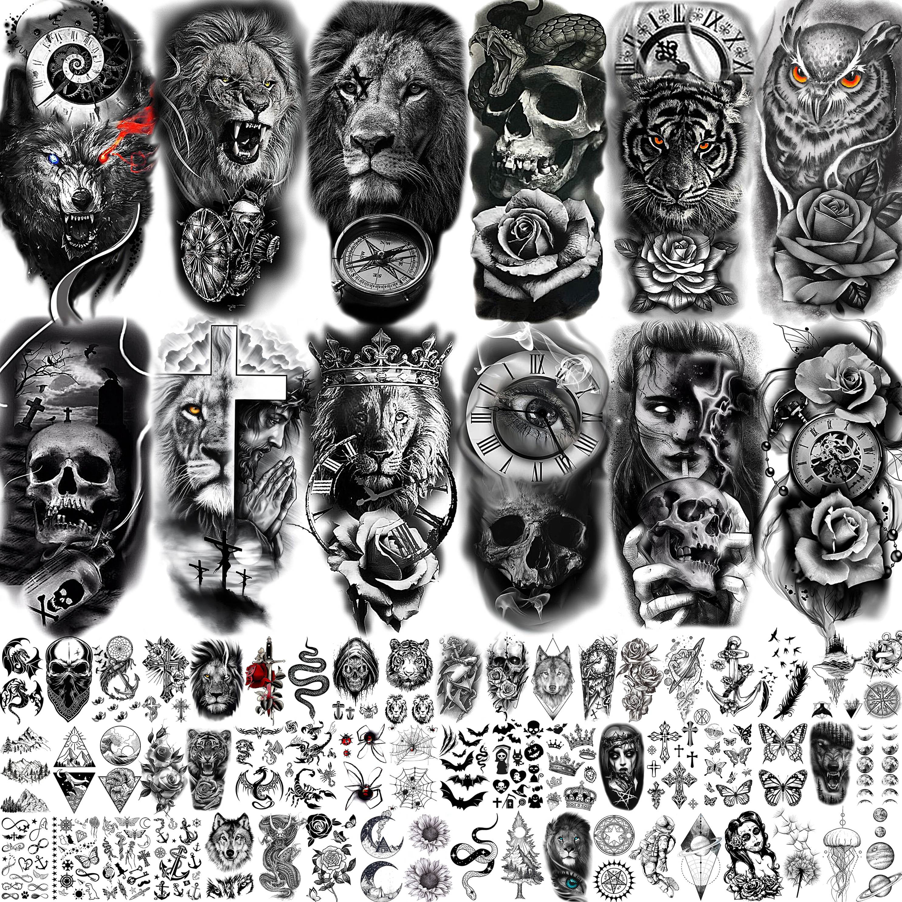 Realistic eye lion skull tattoo tattoo artist- F. Amorim #tattoo #tat... |  TikTok