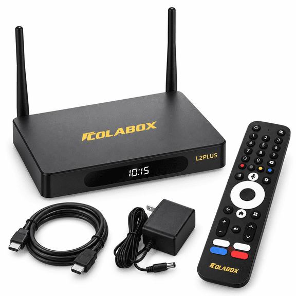 COLA Box 2026 L2 Plus, 4GB RAM 64GB ROM, HDMI, USB, Ethernet, Optical, Dual Band WiFi, Full Accessories
