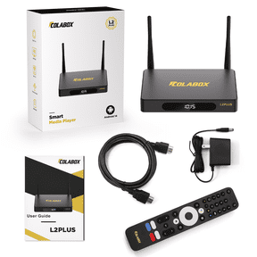 COLABOX L2 Plus Streaming Media Player with Remote Control, HDMI Cable, Power Adapter, User Guide