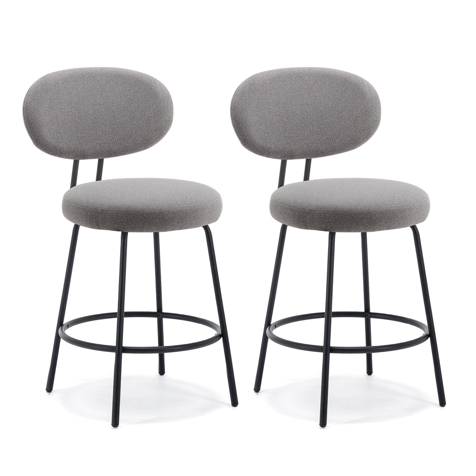 COLAMY Bar Stools Set of 2, Counter Height Bar Stools, 24 Inch