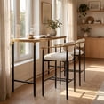 thumbnail image 1 of COLAMY ELEN Set of 2 Modern Counter Height Bar Stools with Arms and Back, 25.5" Upholstered Kitchen Island Chairs, Luxury Metal Frame Barstools for Home Bar Dining Room, Beige, 1 of 13