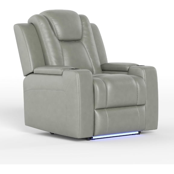 COLAMY Sereno Dual Motors Wall Hugger Power Recliner Chair with Power Headrest for Living Room, Home Theater Seating with Hidden Storage, Gray