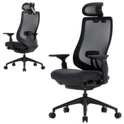 COLAMY ATLAS-01 Ergonomic Office Chair, High Back Mesh Desk Chair with 4D Armrests, Adjustable Lumbar Support & Headrest, Breathable Seat, Black