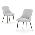 thumbnail image 1 of COLAMY Modern Upholstered Dining Chairs Set of 2 Kitchen Side Chair with Metal Legs Beige, 1 of 13