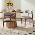 thumbnail image 1 of COLAMY NOYA Mid-Century Wooden Dining Chair Set of 2, Upholestered Kitchen Dining Chairs with Padded Seat, Modern Side Dining Chair for Dining Room & Kitchen, Gray, 1 of 13