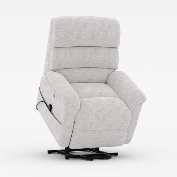 COLAMY Power Lift Recliner Chair for Elderly, Electric Massage and Heat Sofa with Lift Assistance, 20W USB and Type-C Fast Charging, Beige