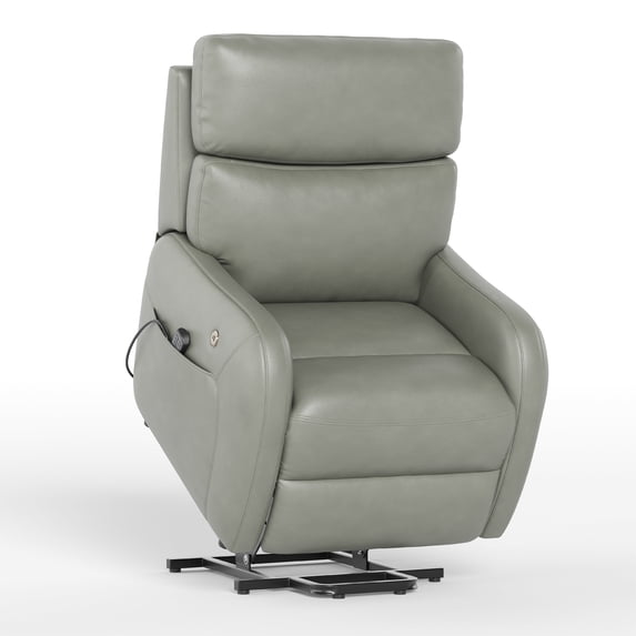 COLAMY Ascend Dual Motor Power Lift Recliner Chair with Massage and Heat for Elderly People, USB Charging Ports, Gray
