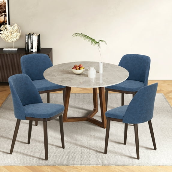 Dining Chairs Set for 4, Ideal for Round Kitchen Table – Blue