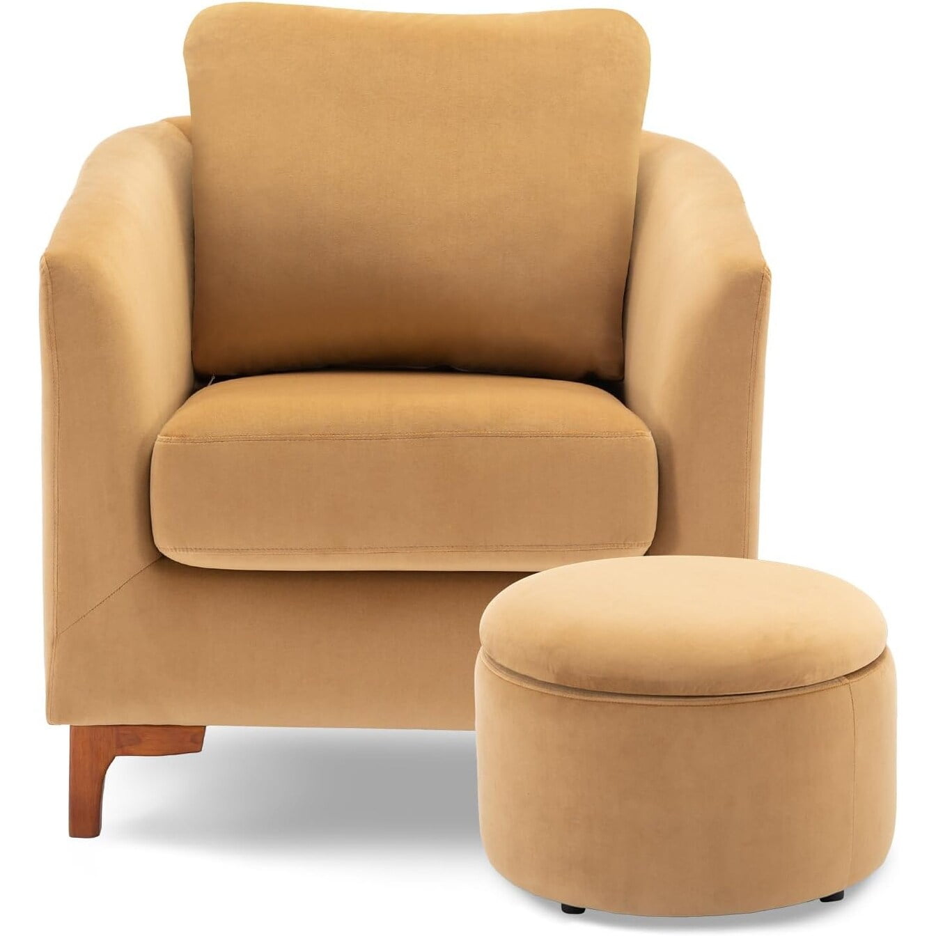 COLAMY Poltrona Sherpa Con Ottomana – Comoda E Morbida, Stile Mid-Century, Perfetta Per Salotto O Camera Da Letto, Beige
