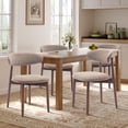 thumbnail image 1 of Set of 4 Upholstered Modern Dining Chair, Wooden Kitchen Side Chair for Dining Room and Café, Camel, 1 of 12