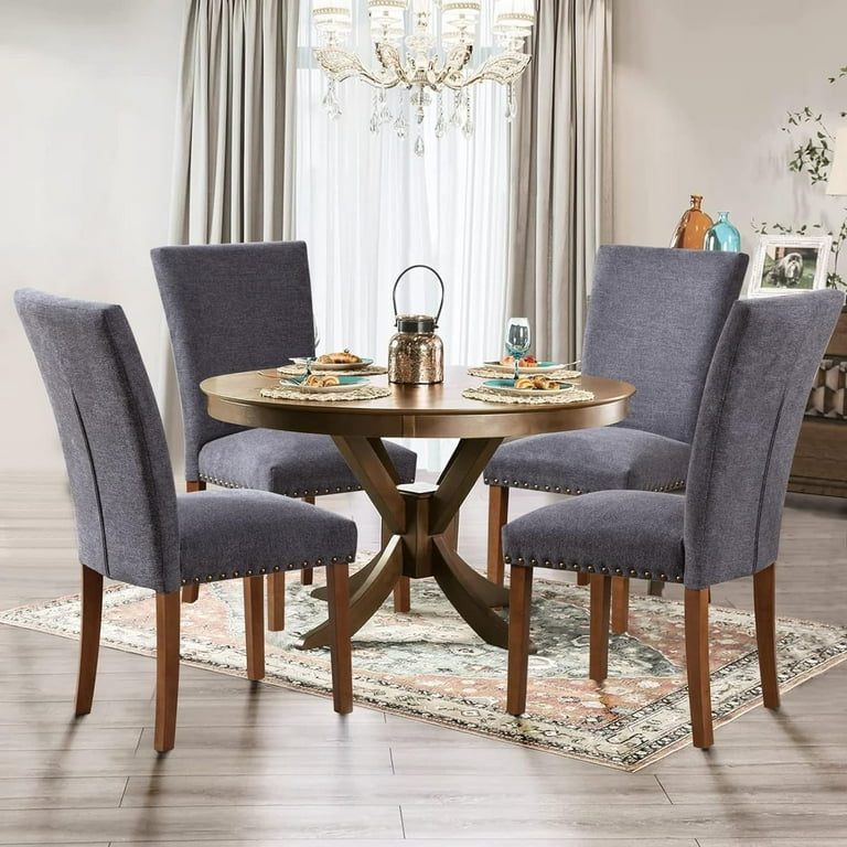 COLAMY Upholstered Parsons Dining Chairs Set of 2/4/6, Fabric
