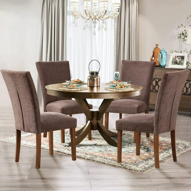 Ora Maison Upholstered Parsons Dining Chairs Set of 2/4/6, Fabric