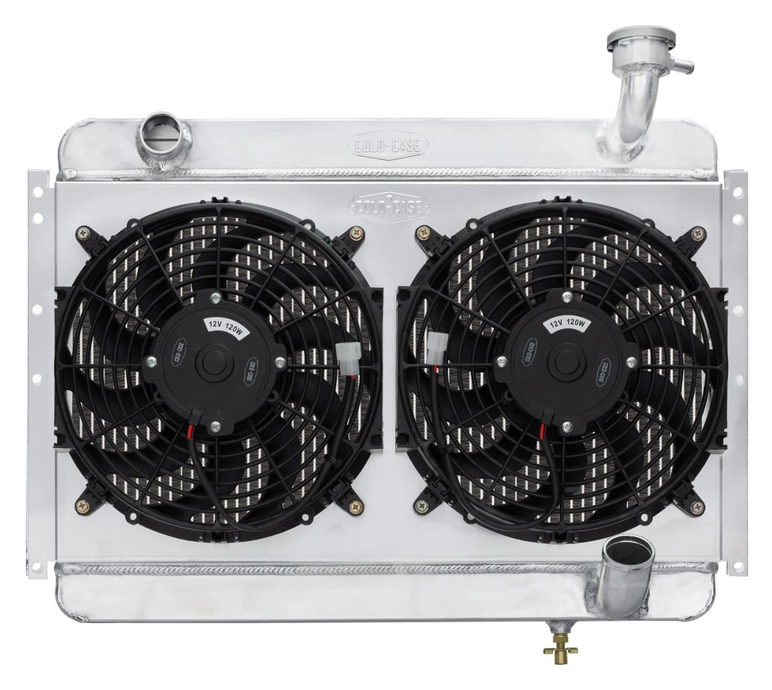 COLD CASE RADIATORS 56-60 Corvette Radiator w/ Dual 12in Fan Kit partNumber: CHV710K