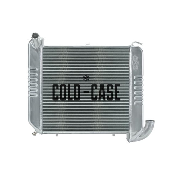 Cold Case Radiators CCRCHV712A 24.5 x 18 x 3 in. Driver Side Inlet & Passenger Side Outlet Radiator for 1963-1968 Small Block Chevy Corvette - Polished