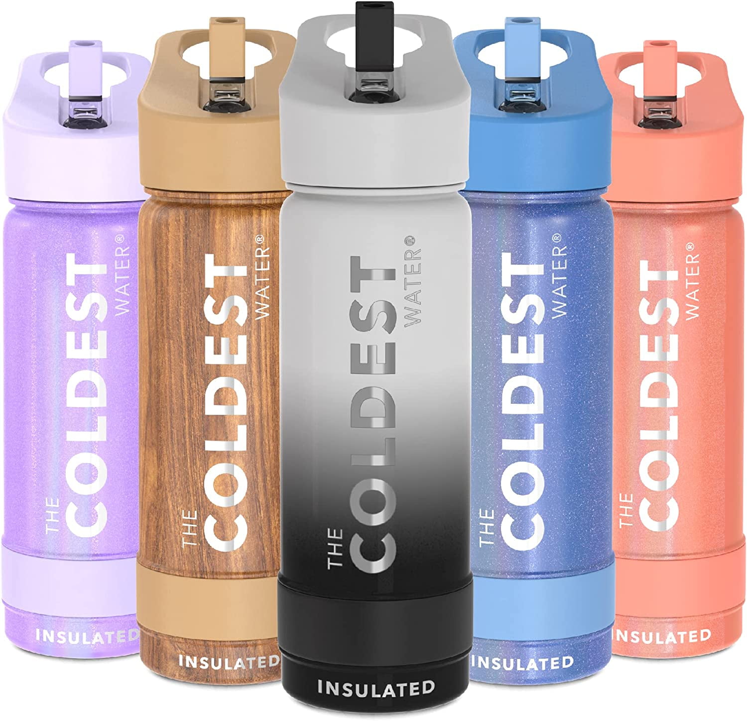 COLDEST Kids Water Bottle with Straw - 18 oz, Insulated Stainless Steel  Reusable Leak-Proof for Girls, Boys 