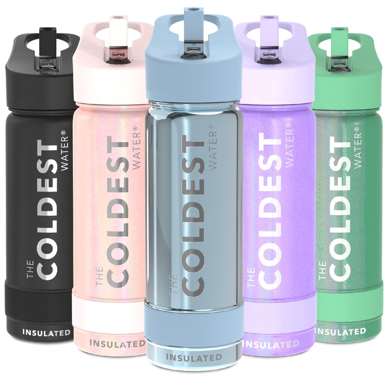 COLDEST Kids Water Bottle with Straw - 18 oz, Insulated Stainless Steel  Reusable Leak-Proof for Girls, Boys