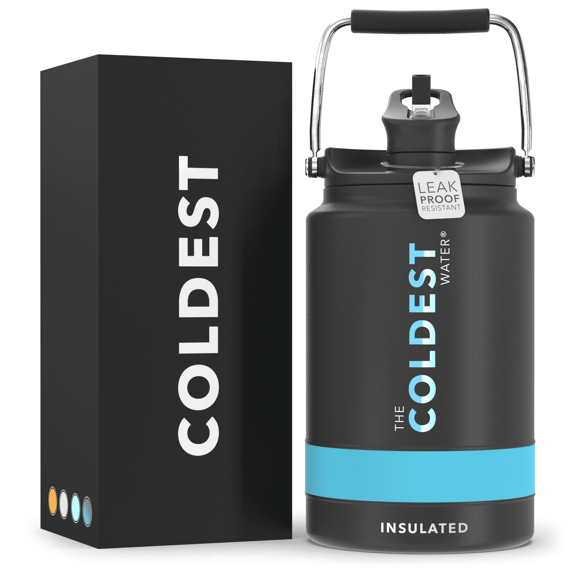 Borraccia Termica Waterdrop Borraccia Termica Con Manico E Coperchio, A Prova Di Perdite, In Acciaio Inox, A Doppia Parete, Per Sport, 600 Ml Borraccia Termica Acciaio Inox