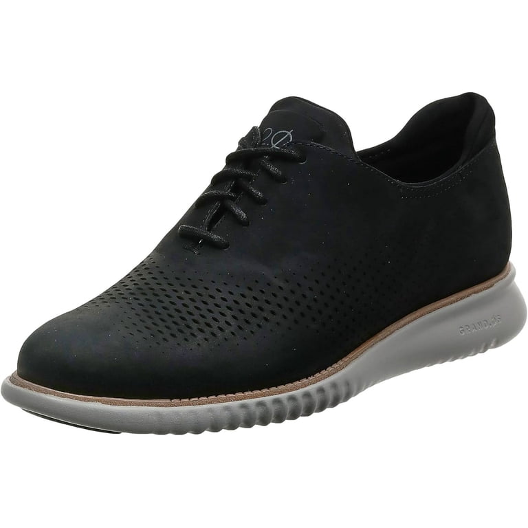 COLE HAAN 2.ZEROGRAND LASER WINGTIP Shoes Black Nubuck/Grey  display picture 1