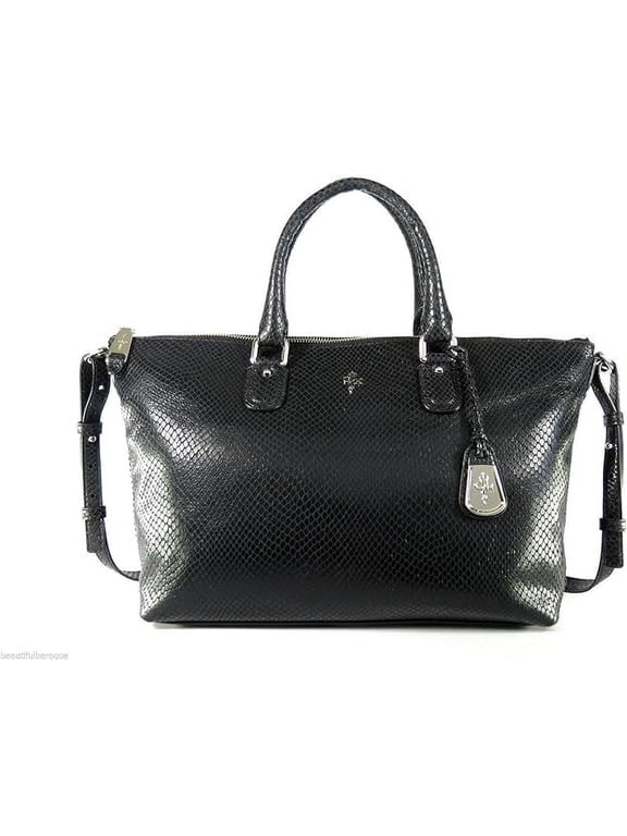 Fairview Novelty II Python Satchel Black