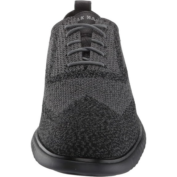 COLE HAAN GRANDSERIES Mens Black Colorblock Knit Back Pull-Tab Padded 2.zer�grand Wingtip Toe Wedge Lace-Up Oxford Shoes 12 M