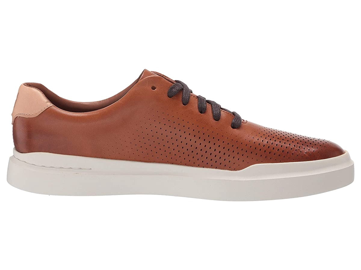 New W Box Men Cole Haan GrandPro Rally Laser Cut Brown Leather Sneakers Size 8.5 Brown Cole Haan Mens Grandpro Rally Laser Cut Sneaker | Rack  main image 2