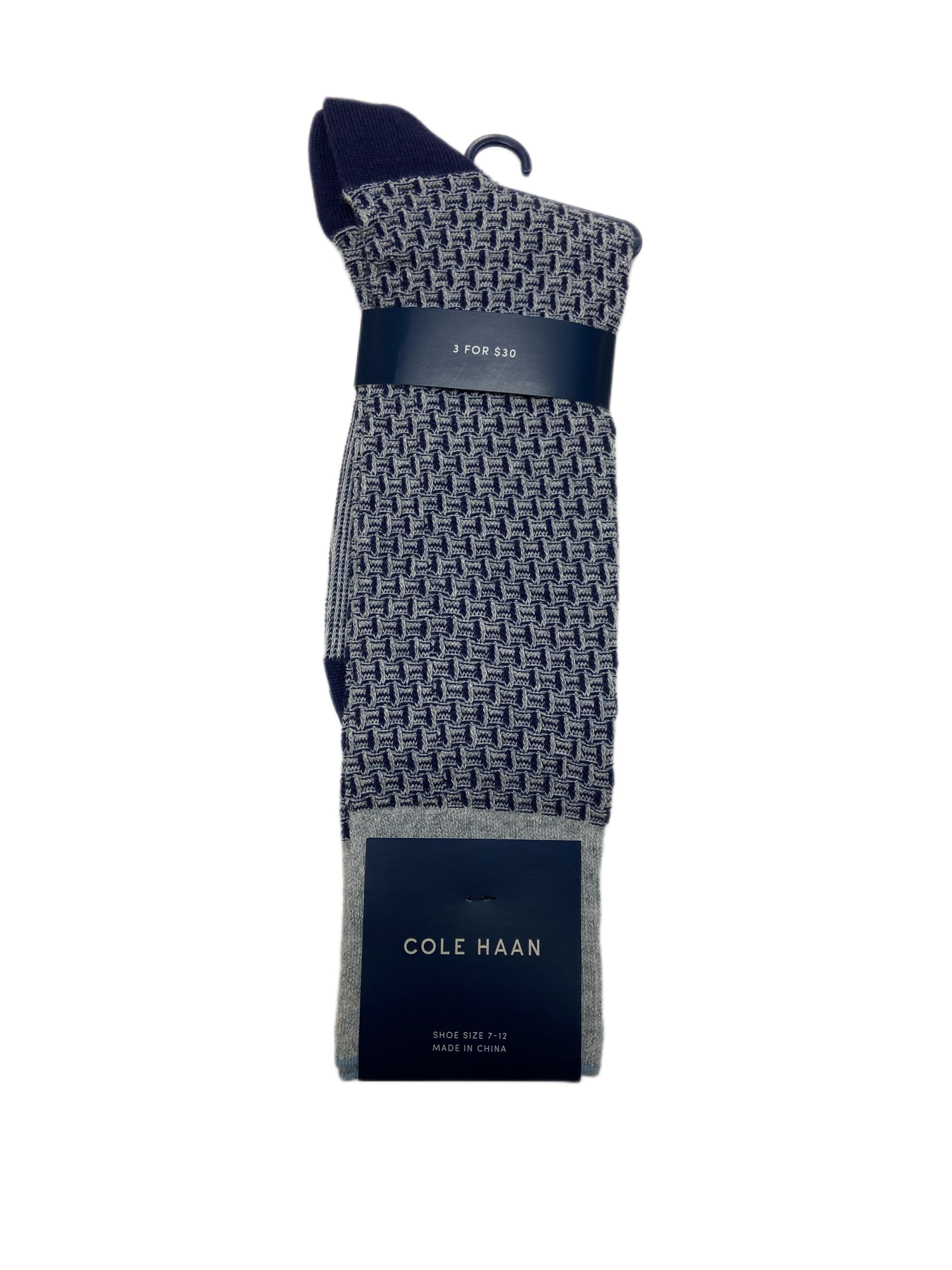 Lot De 6 Paires De Chaussettes Habillées Homme Cole Haan - Multicolore Bleu/gris - Taille 7-12