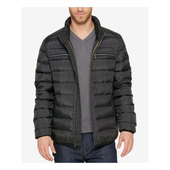 COLE HAAN Mens Black Puffer Jacket M