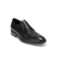 thumbnail image 1 of COLE HAAN Mens Black Salpa Welt Detailing Padded Modern Essentials Cap Toe Block Heel Lace-Up Leather Dress Oxford Shoes 10 M, 1 of 11