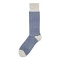 thumbnail image 1 of COLE HAAN Mens Blue Patterned Seamless Toe Dress Crew Socks 7-12, 1 of 1