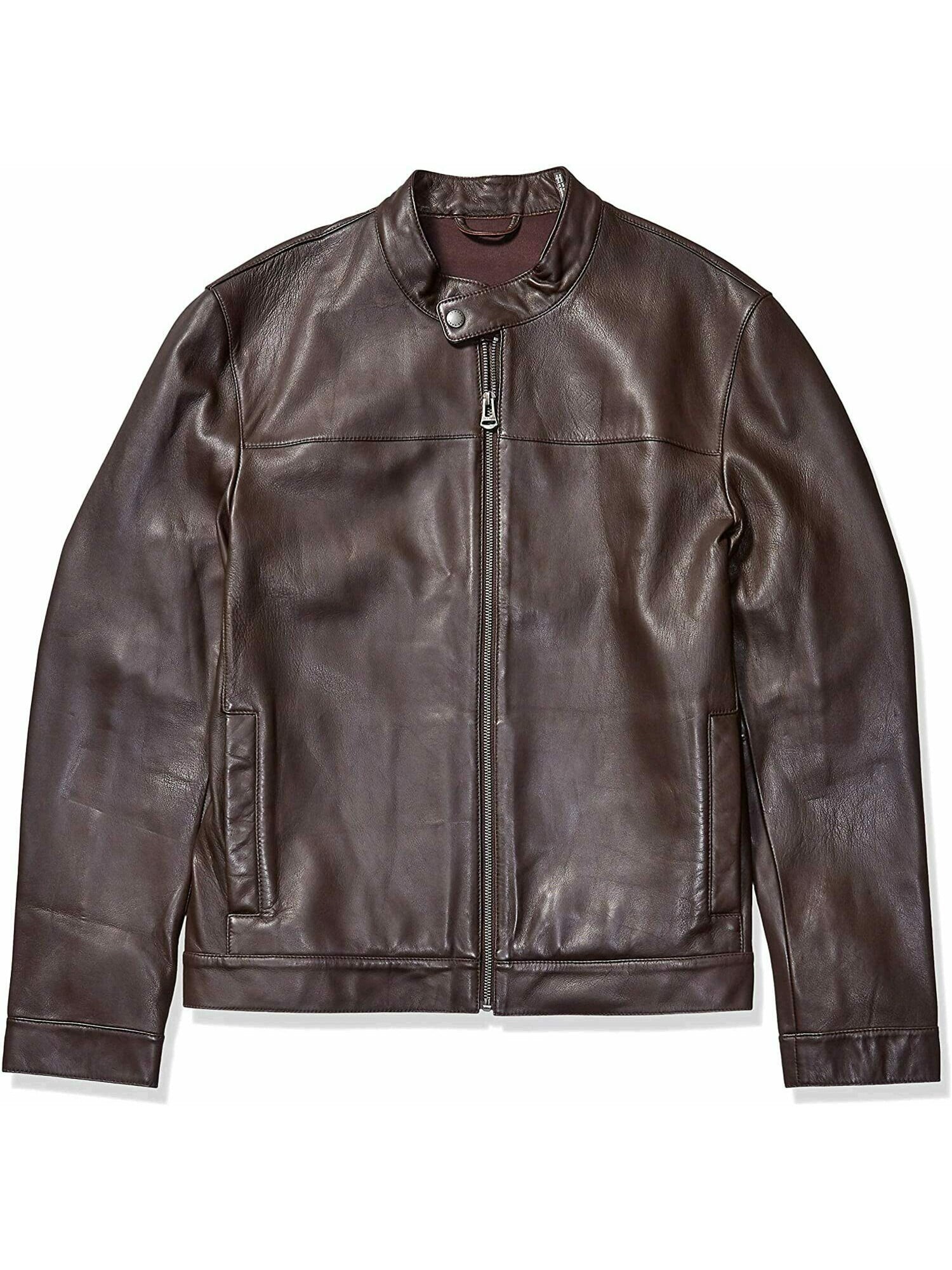 Cole haan washed leather moto jacket clearance