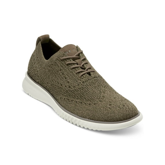 COLE HAAN Mens Green Perforated Cushioned Stitchlite Round Toe Lace-Up Oxford Shoes 7 M