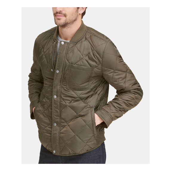 COLE HAAN Mens Green Quilted Jacket XL