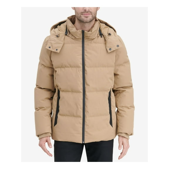 COLE HAAN Mens Kenny Beige Parka Coat L