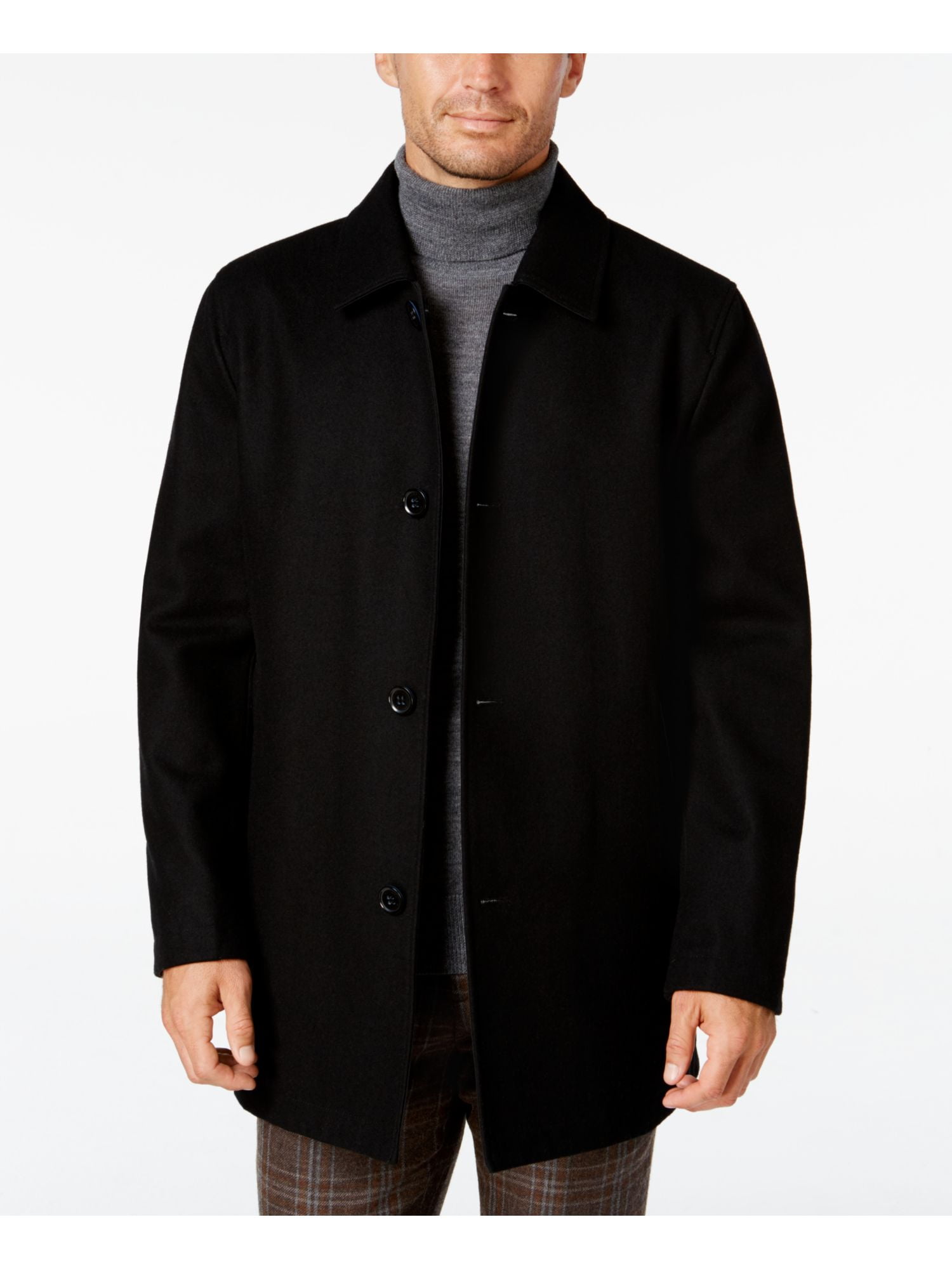 COLE HAAN SIGNATURE Mens Black Zip Up Coat XXL Walmart