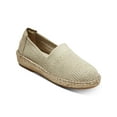 thumbnail image 1 of COLE HAAN Womens Beige Knit 1 Platform Padded Logo Cloudfeel Round Toe Wedge Slip On Espadrille Shoes 11 B, 1 of 4