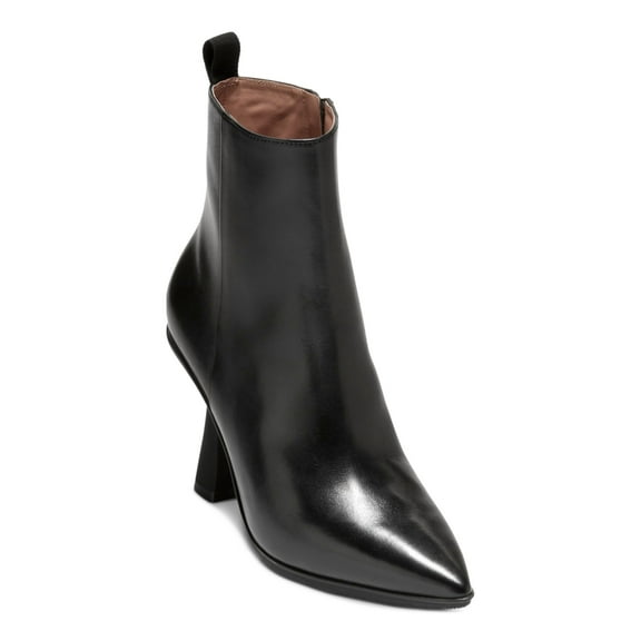 COLE HAAN Womens Black Pull Tab Cushioned Grand Ambition York Pointed Toe Sculpted Heel Zip-Up Leather Dress Booties 5 B