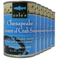 thumbnail image 1 of COLE’S CHESAPEAKE CREAM OF CRAB SOUP - PREMIUM CANNED FRESH CRAB MEAT & NUTRITIOUS SEMI CONDENSED AND GLUTEN-FREE CRAB BISQUE – 15 OZ PER CONTAINER (PACK OF 6), 1 of 7